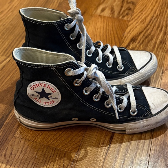 Converse black  High-Top Sneakers with White Laces - Picture 4 of 6